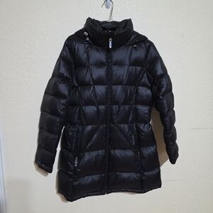 Calvin Klein Packable Premium Down Puffer Coat Black Women's Size XL